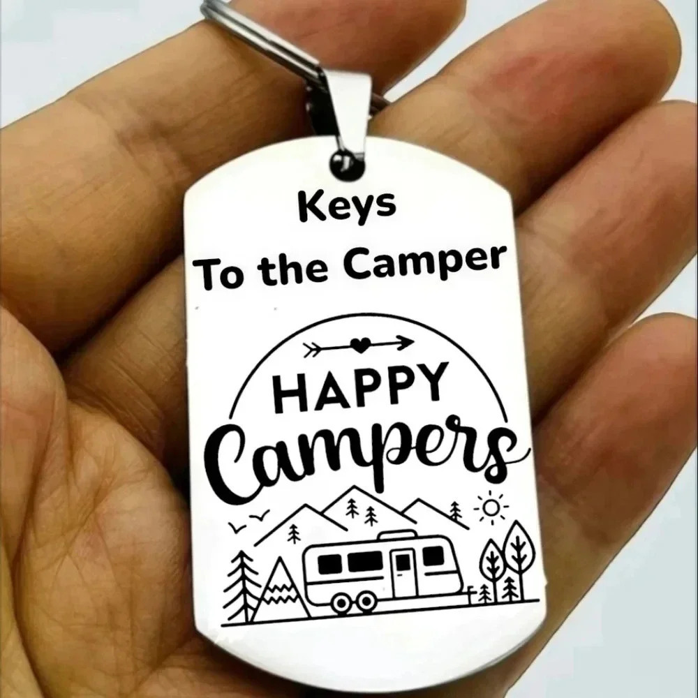 Keys to the happy camper Hot Keychain